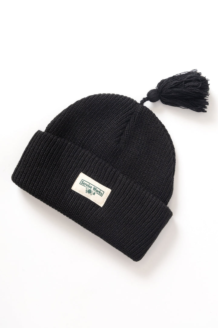 Service Works - Tassel Beanie - Black