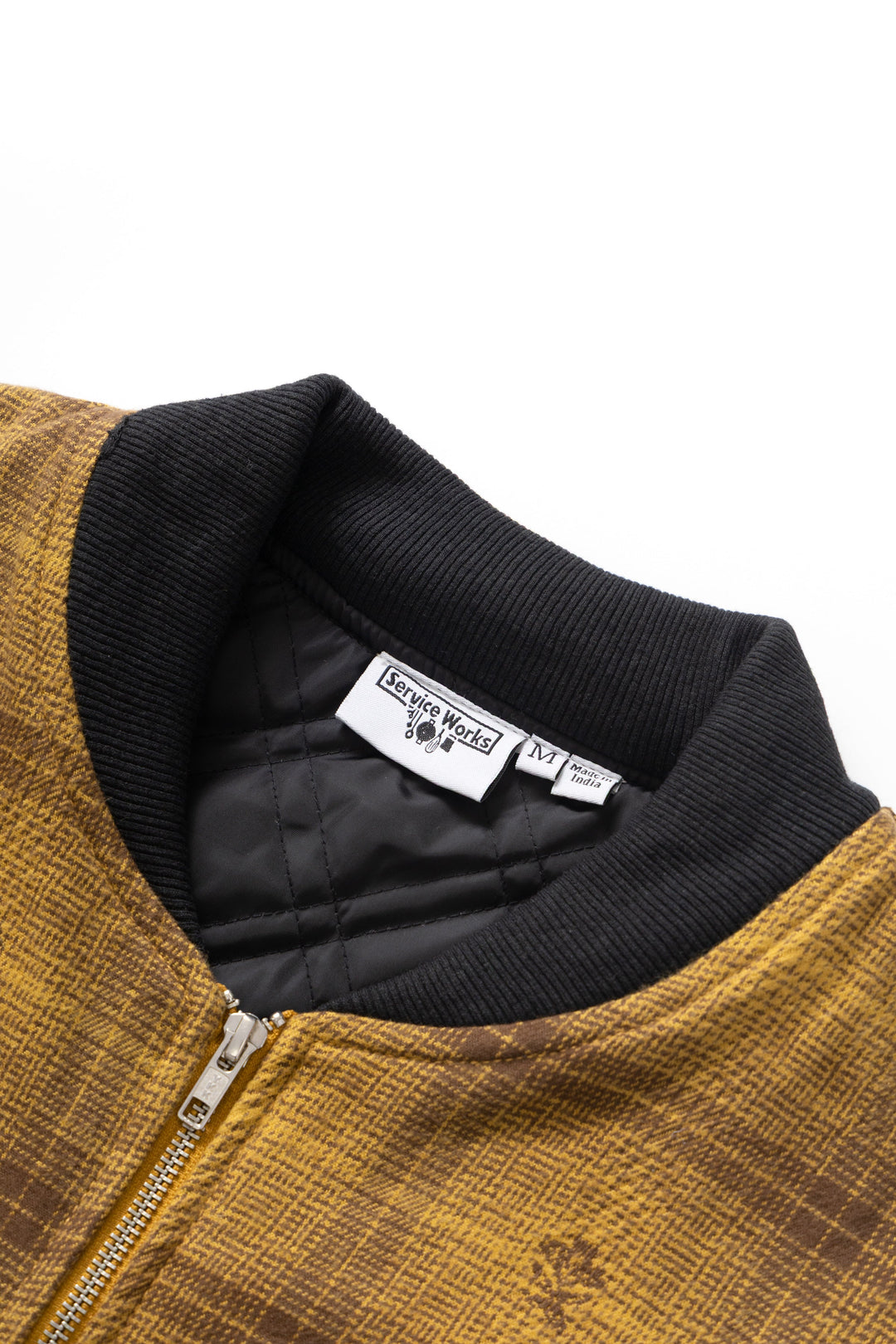 Service Works - Thistle Plaid Padded Work Vest - Ochre