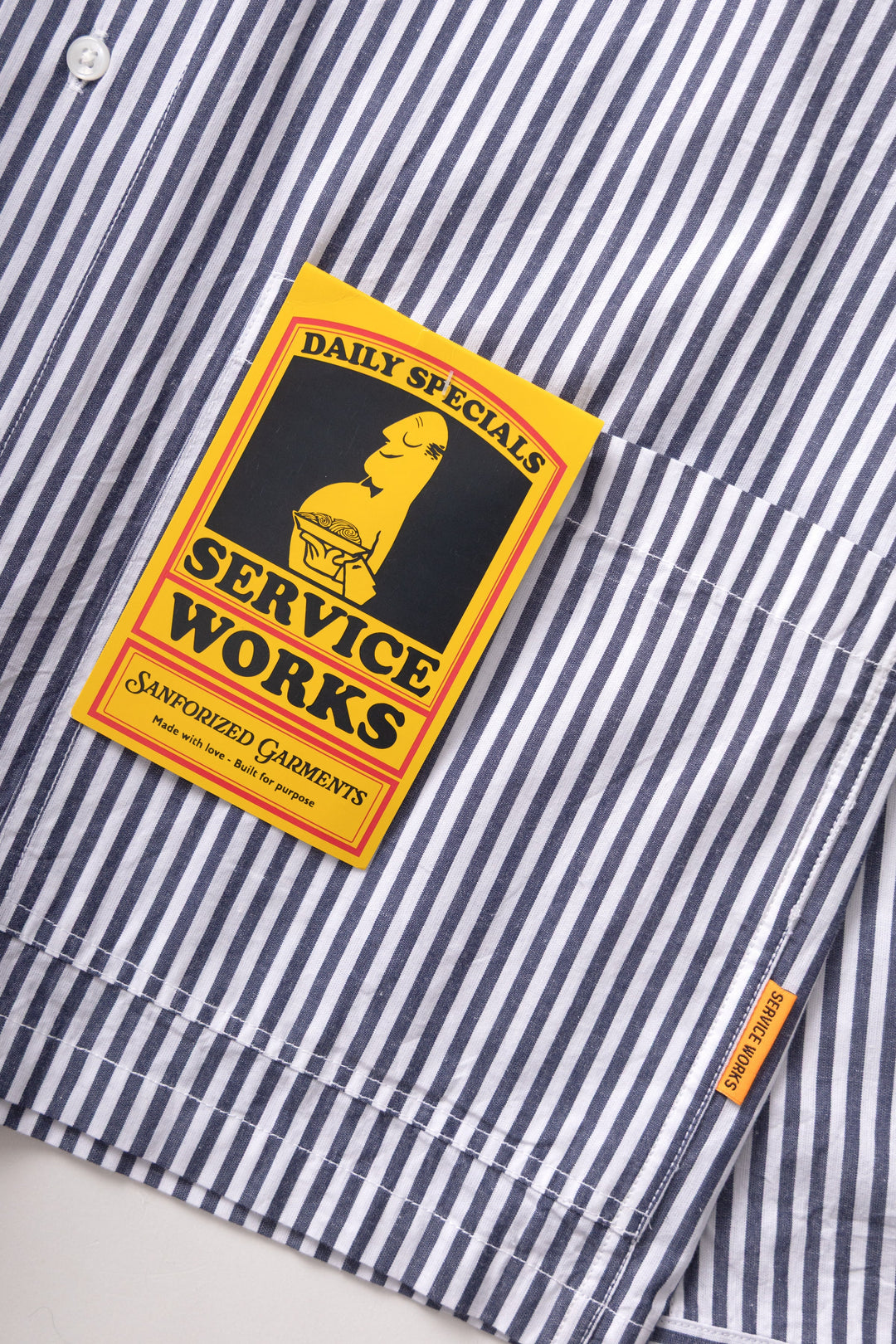 Service Works - Poplin Stripe Waiter Shirt - Royal