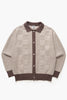 Service Works - Check Panel Cardigan - Mushroom