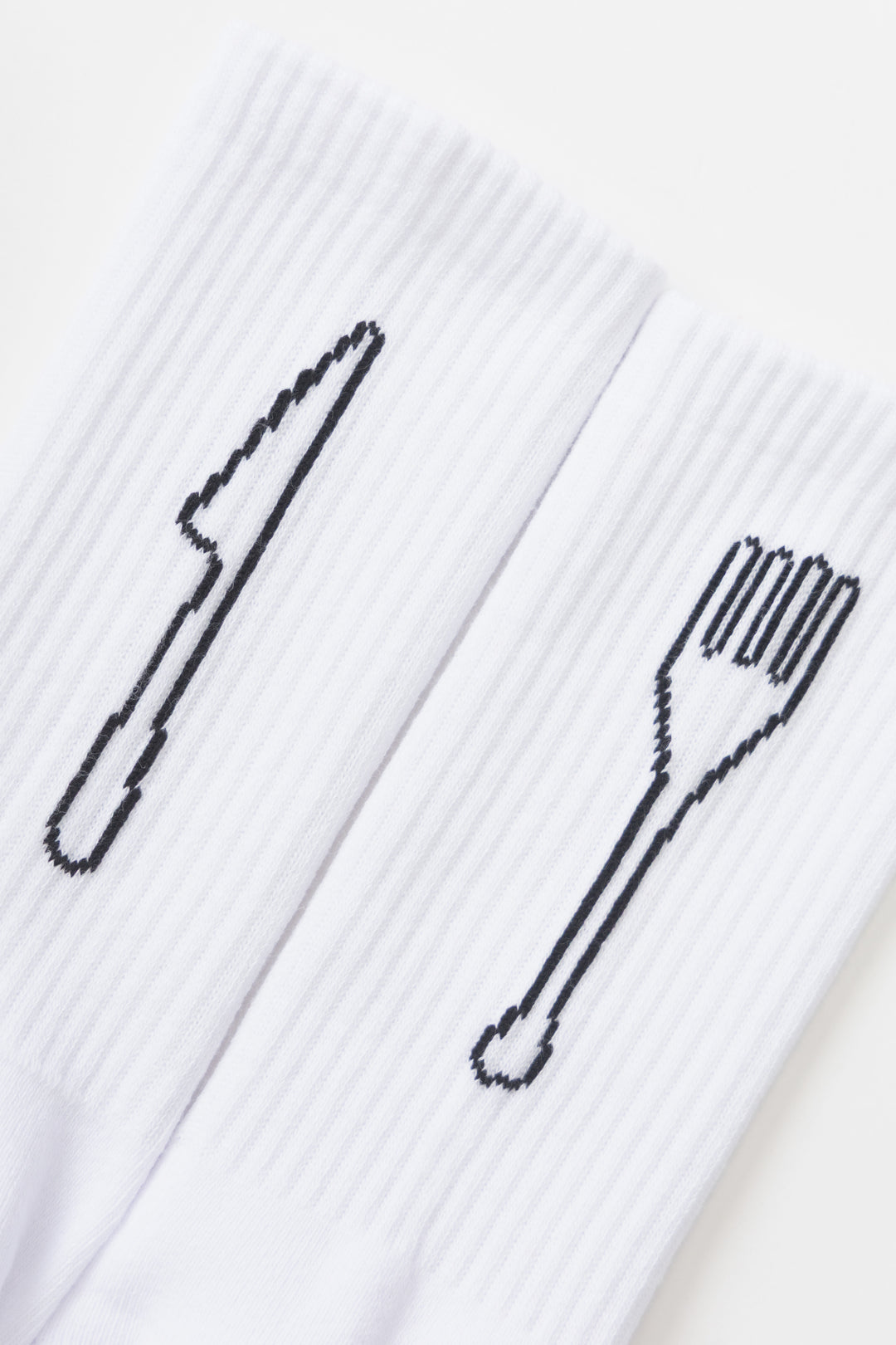 Service Works - Knife & Fork Socks - White