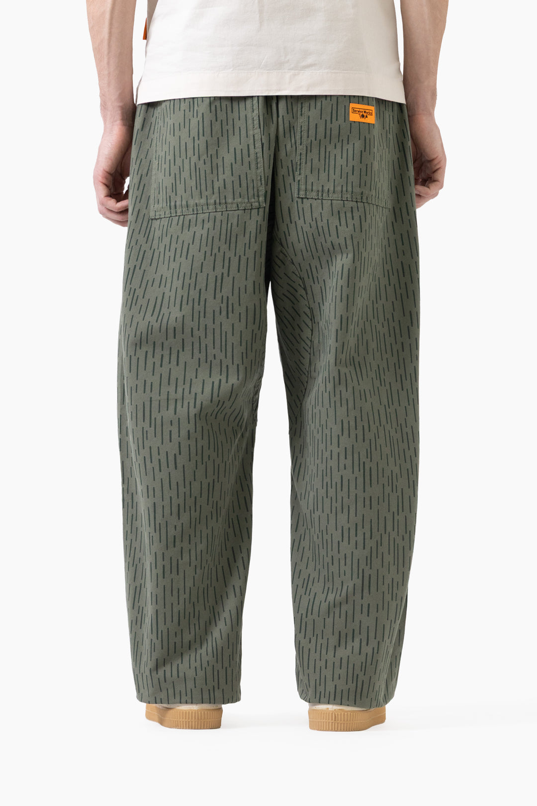Service Works - Patterned Chef Pants - Raindrop Green