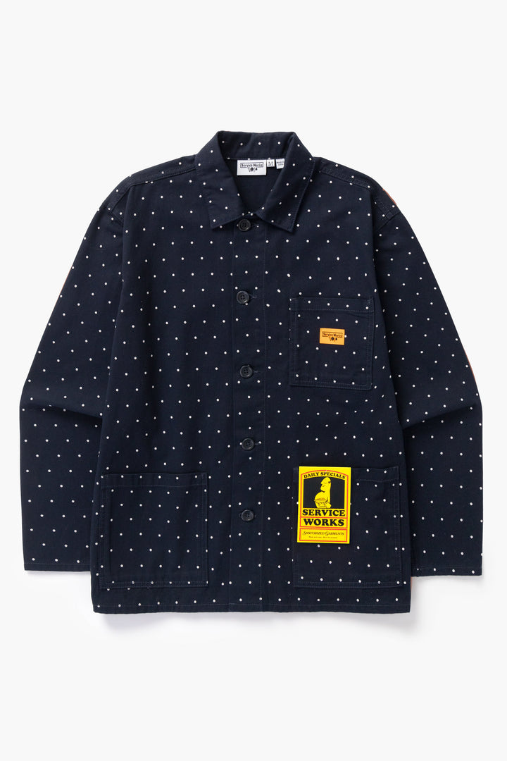 Service Works - Polka Dot Chore Shirt - Navy