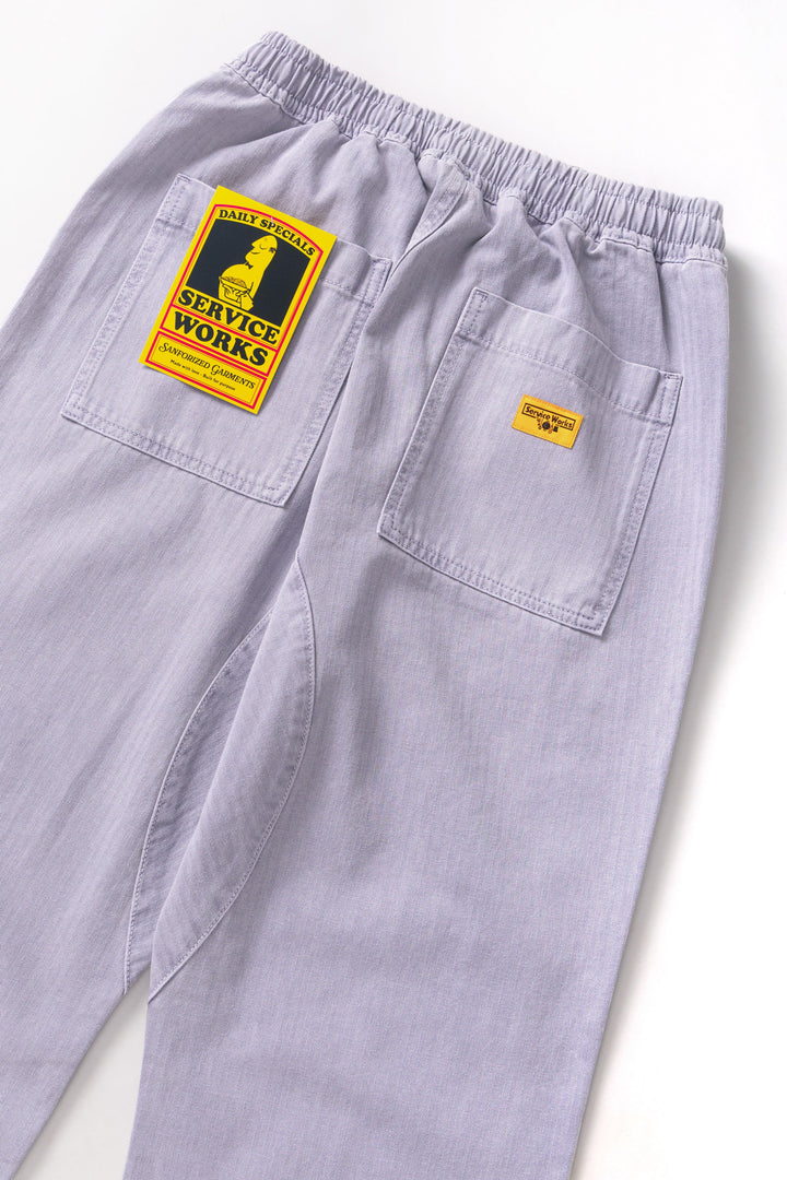 Service Works -  Pigment Herringbone Chef Pants - Lavender