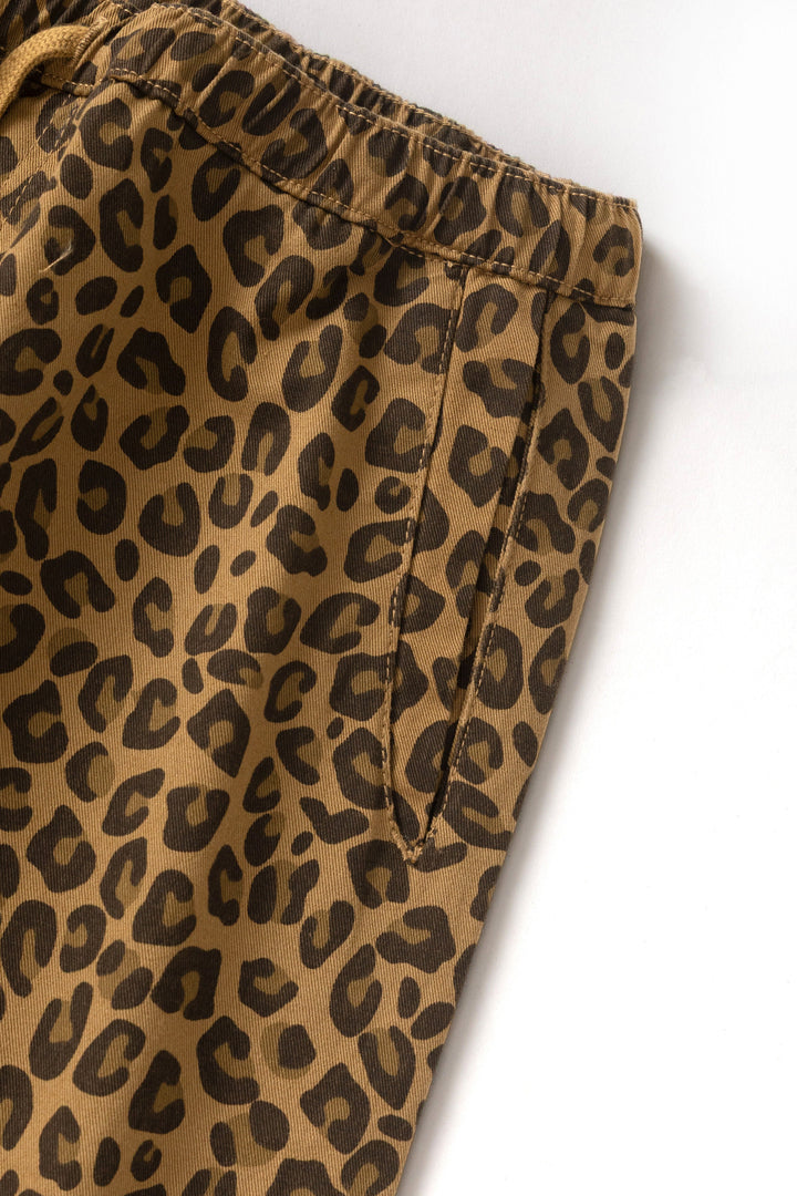Service Works -  Patterned Easy Chef Pants - Brown Leopard