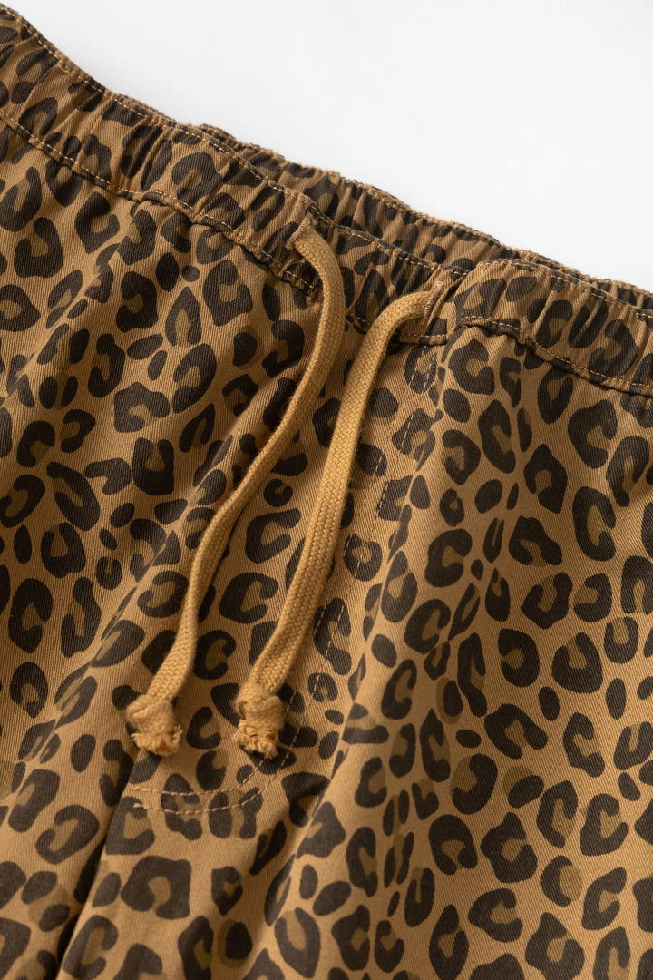 Service Works -  Patterned Easy Chef Pants - Brown Leopard