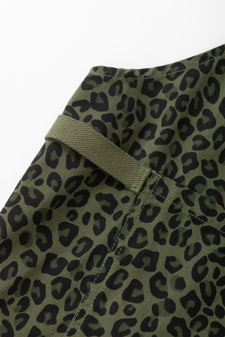 Service Works -  Patterned Apron - Green Leopard