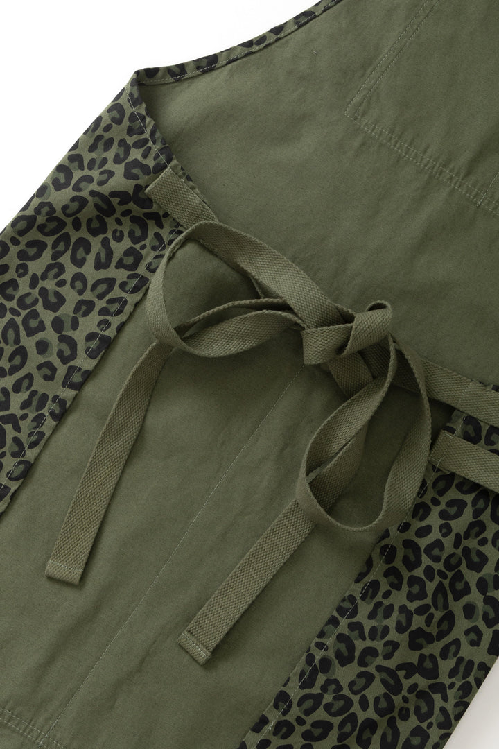 Service Works -  Patterned Apron - Green Leopard