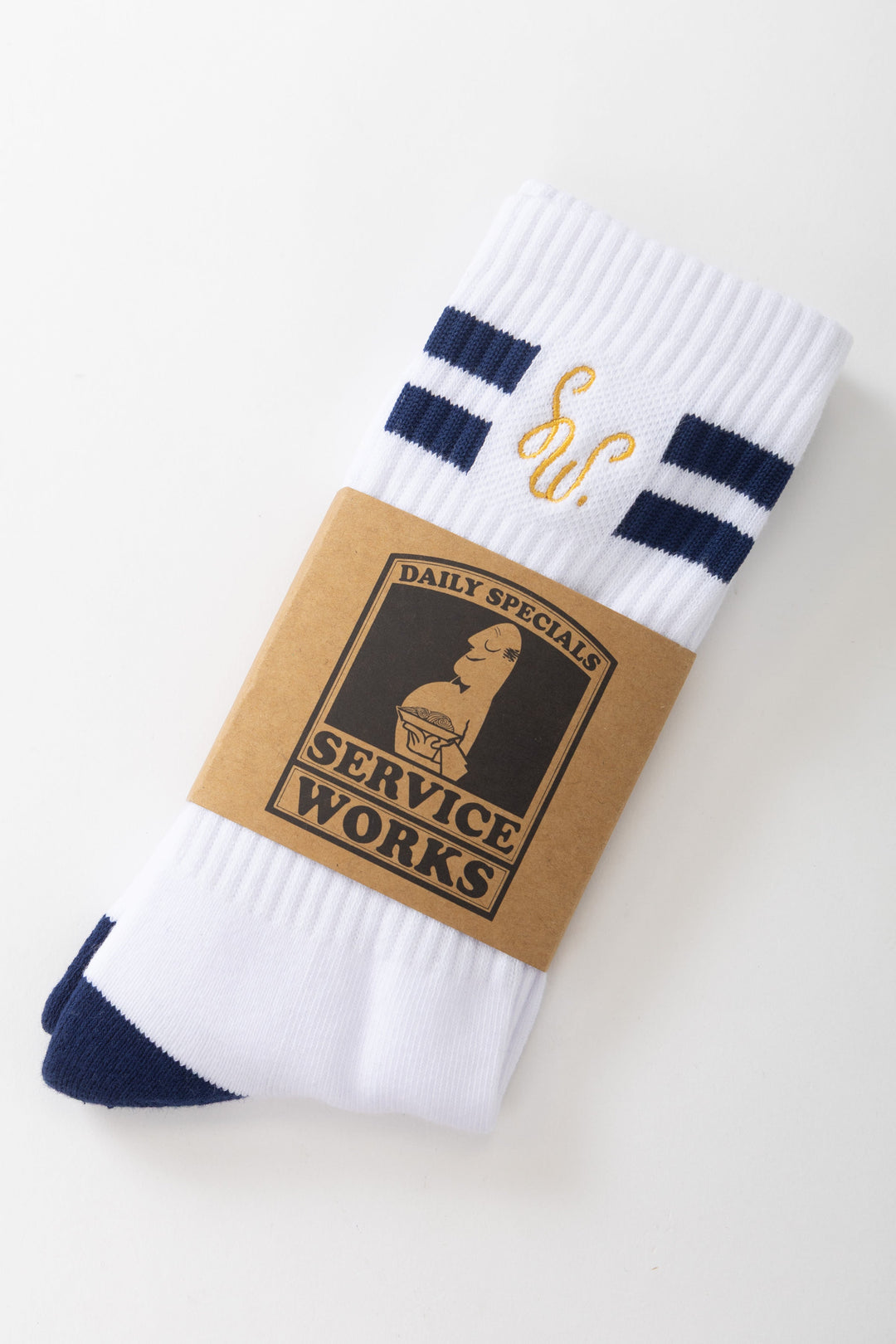 Service Works -  Monogram Socks - White