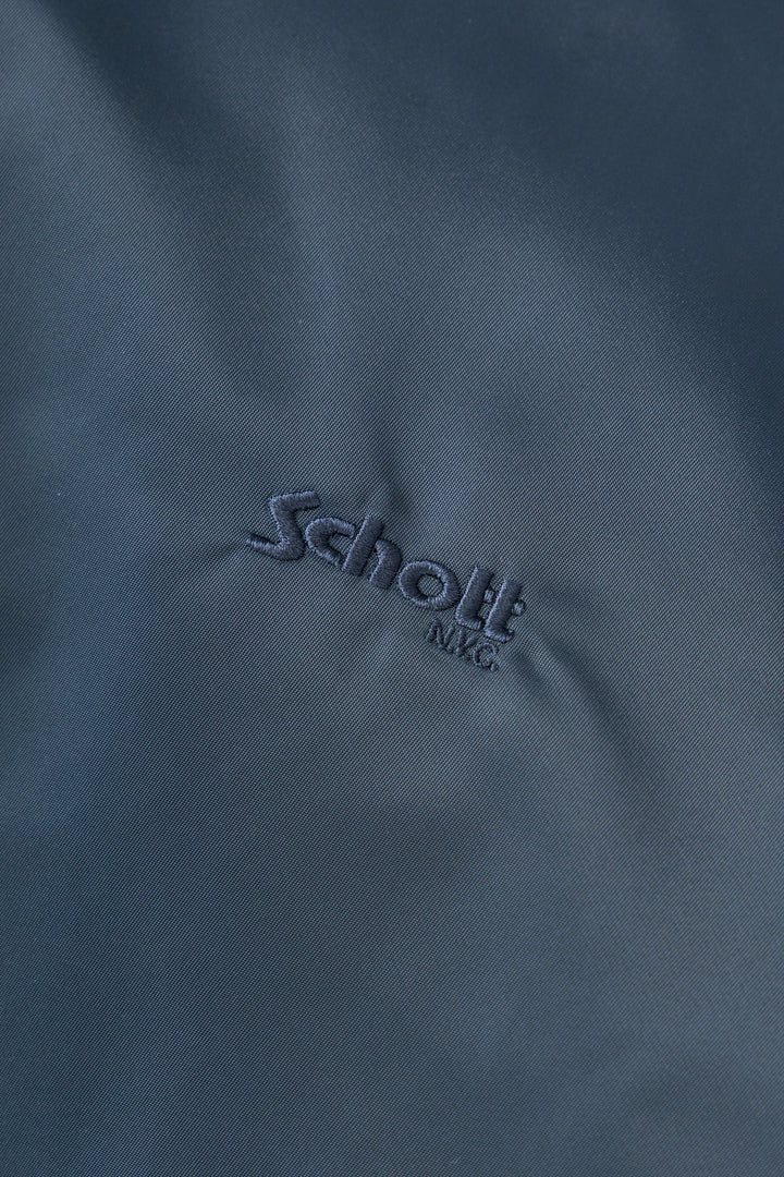 Schott N.Y.C - 90's Nylon Bomber Jacket - Navy