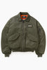 Schott N.Y.C - 90's Nylon Collared Bomber Jacket - Army Khaki