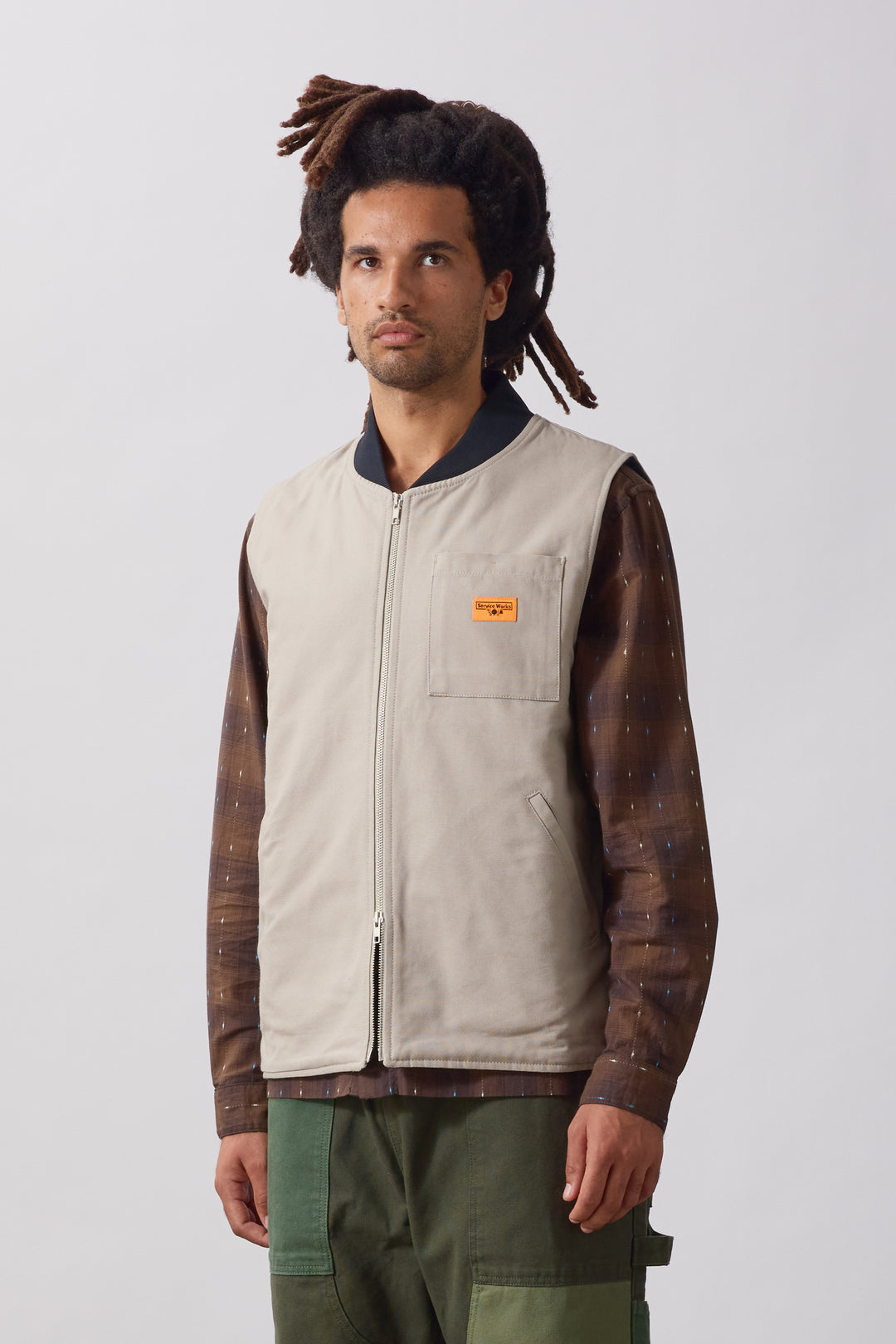 Service Works -  Padded Work Vest Jacket - Stone