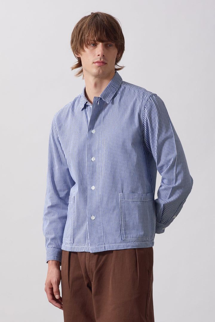 Service Works -  Gingham Waiter Shirt - Blue