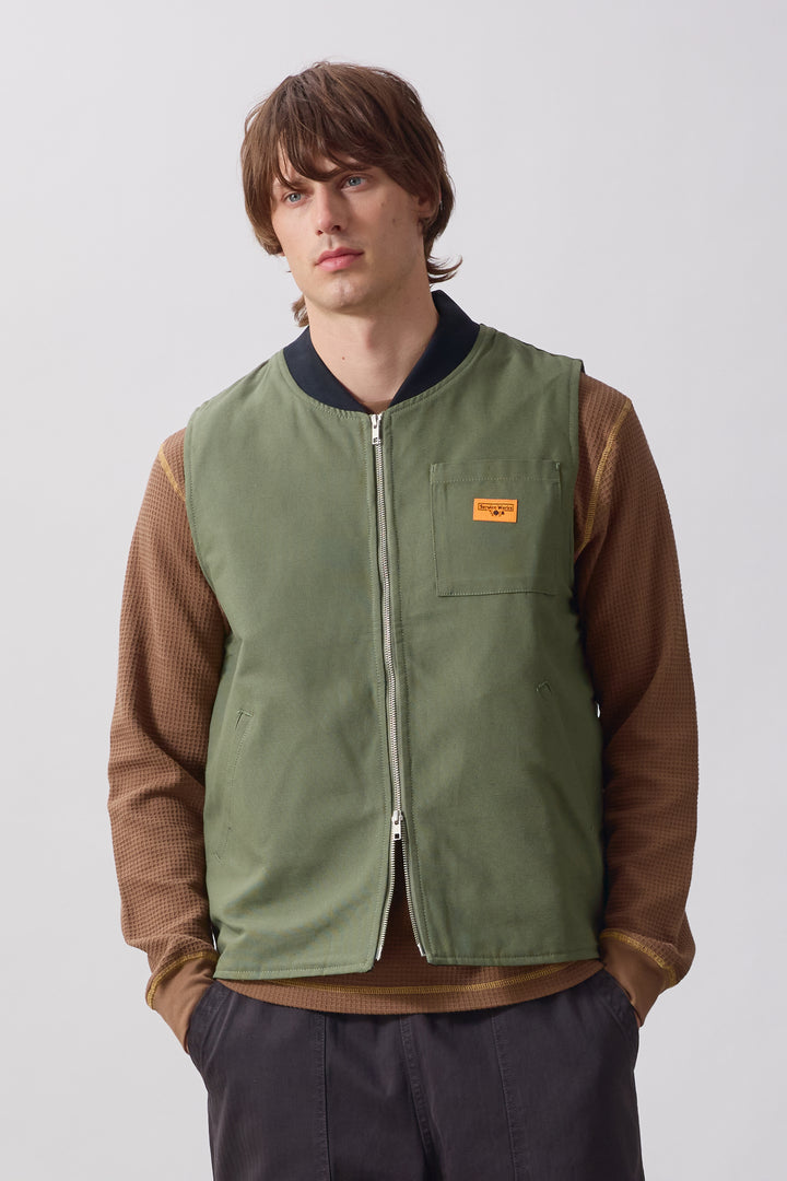 Service Works - Padded Work Vest Jacket - Olive