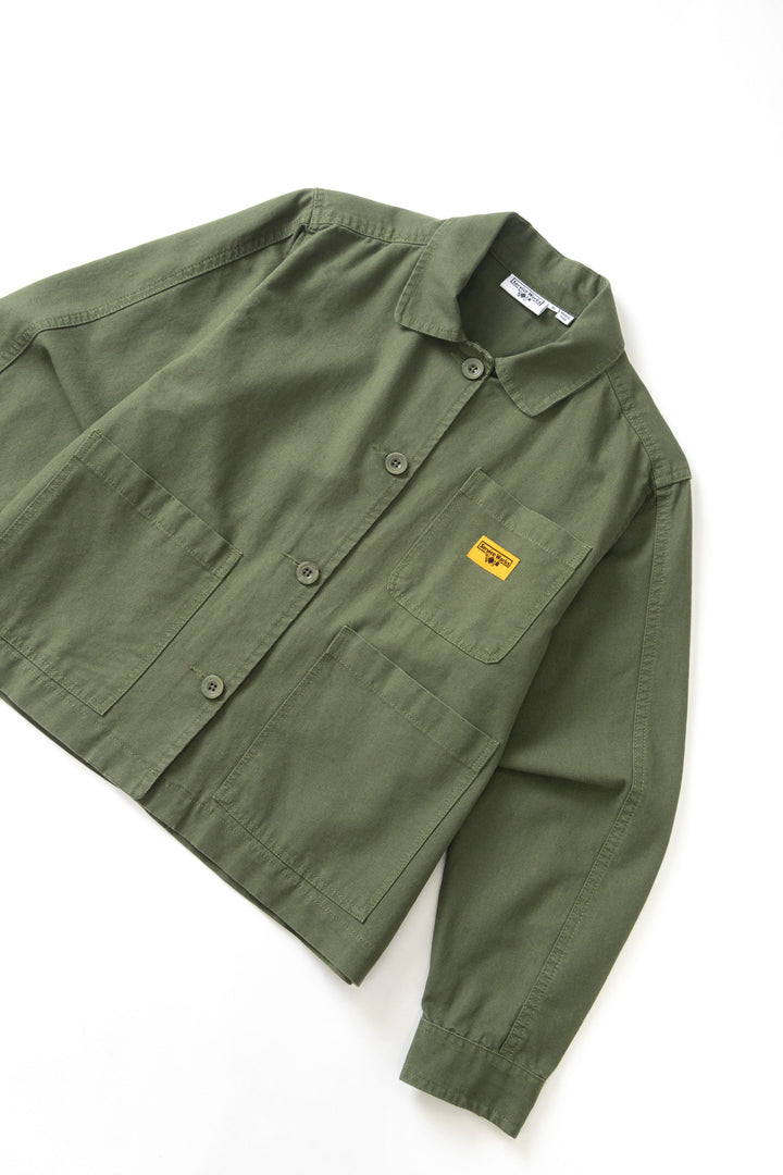 Service Works - Women's Cropped Work Jacket - Olive