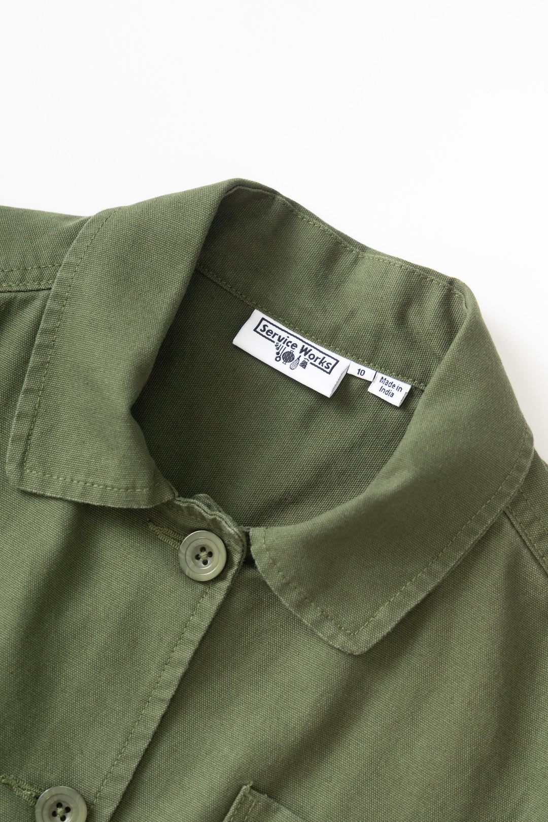 Service Works - Women's Cropped Work Jacket - Olive