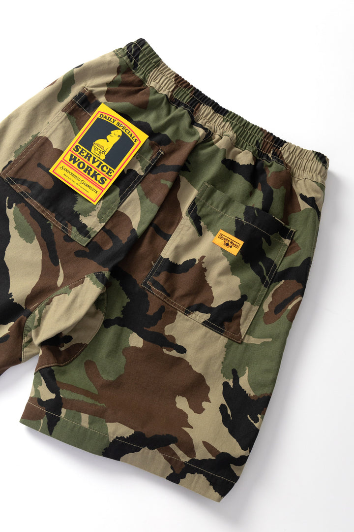 Service Works - Patterned Chef Shorts - Woodland