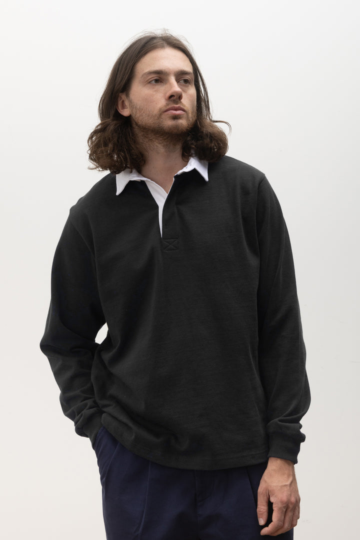 Opensider - Classic Rugby Shirt - Black
