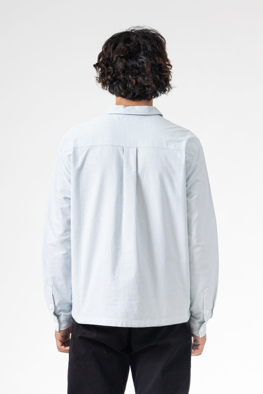 Blacksmith - 'Boxford' Utility Shirt - Green Stripe