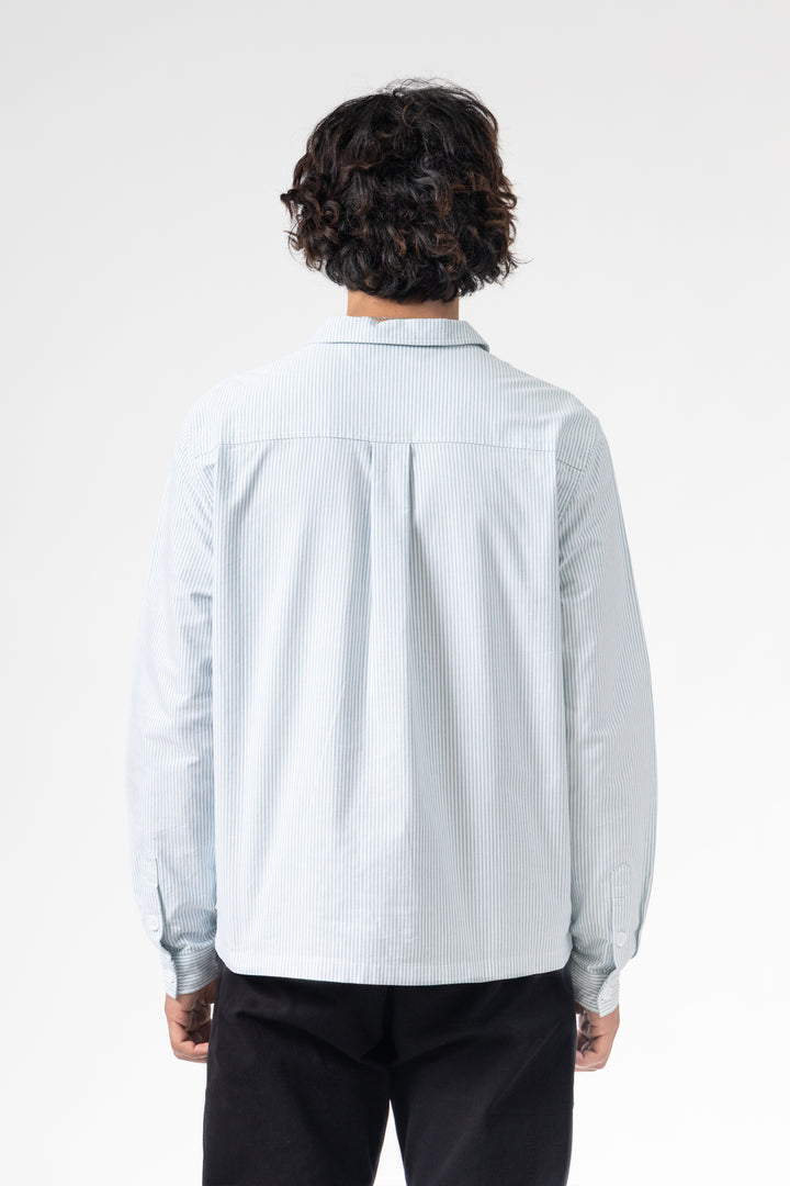Blacksmith - 'Boxford' Utility Shirt - Green Stripe
