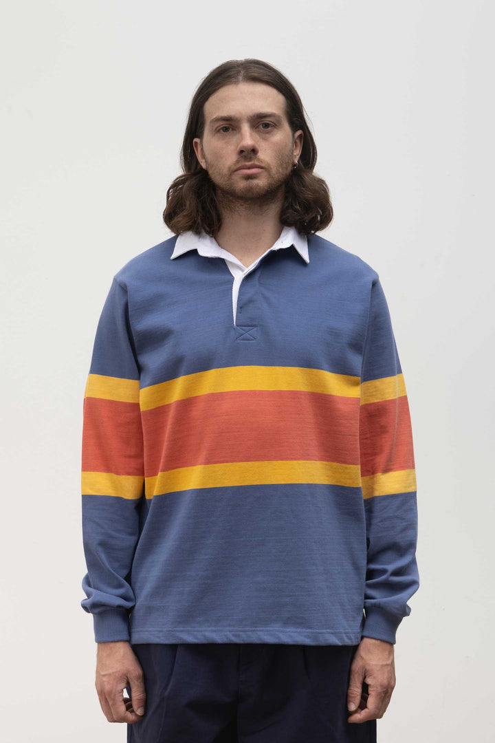 Opensider - Classic Rugby Shirt - Blue Tri-Stripe