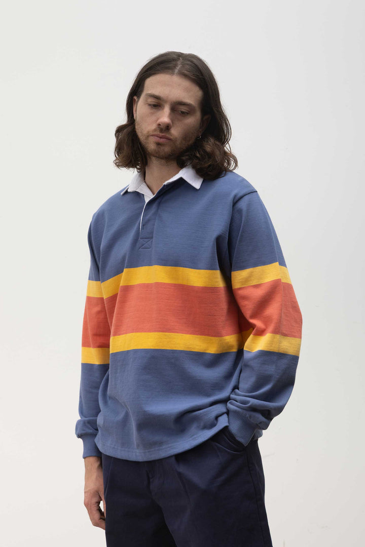 Opensider - Classic Rugby Shirt - Blue Tri-Stripe