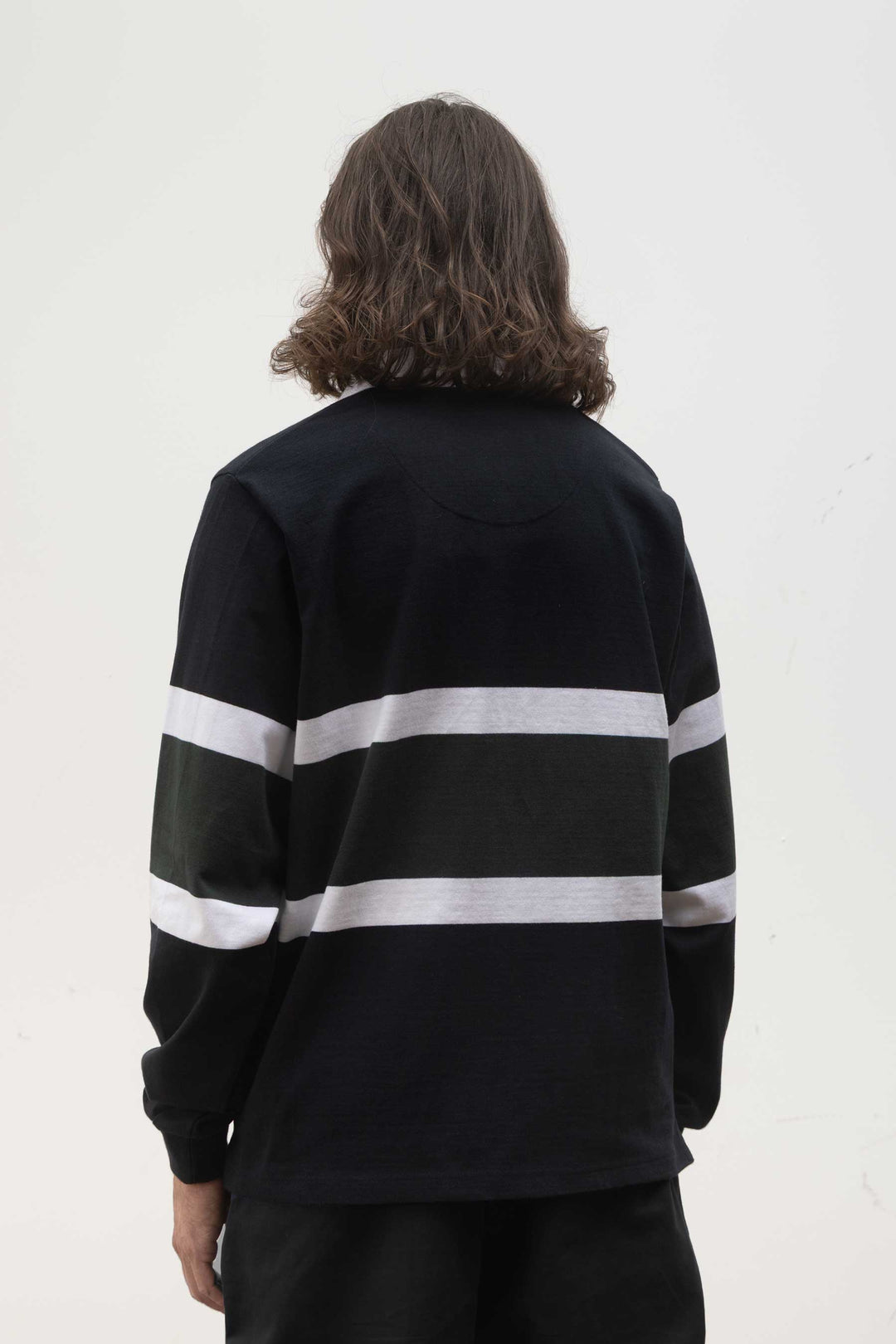 Opensider - Classic Rugby Shirt - Black Tri-Stripe