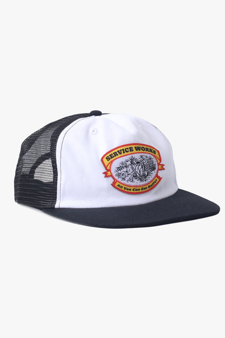 Service Works - All You Can Eat Trucker Cap -  Black/White