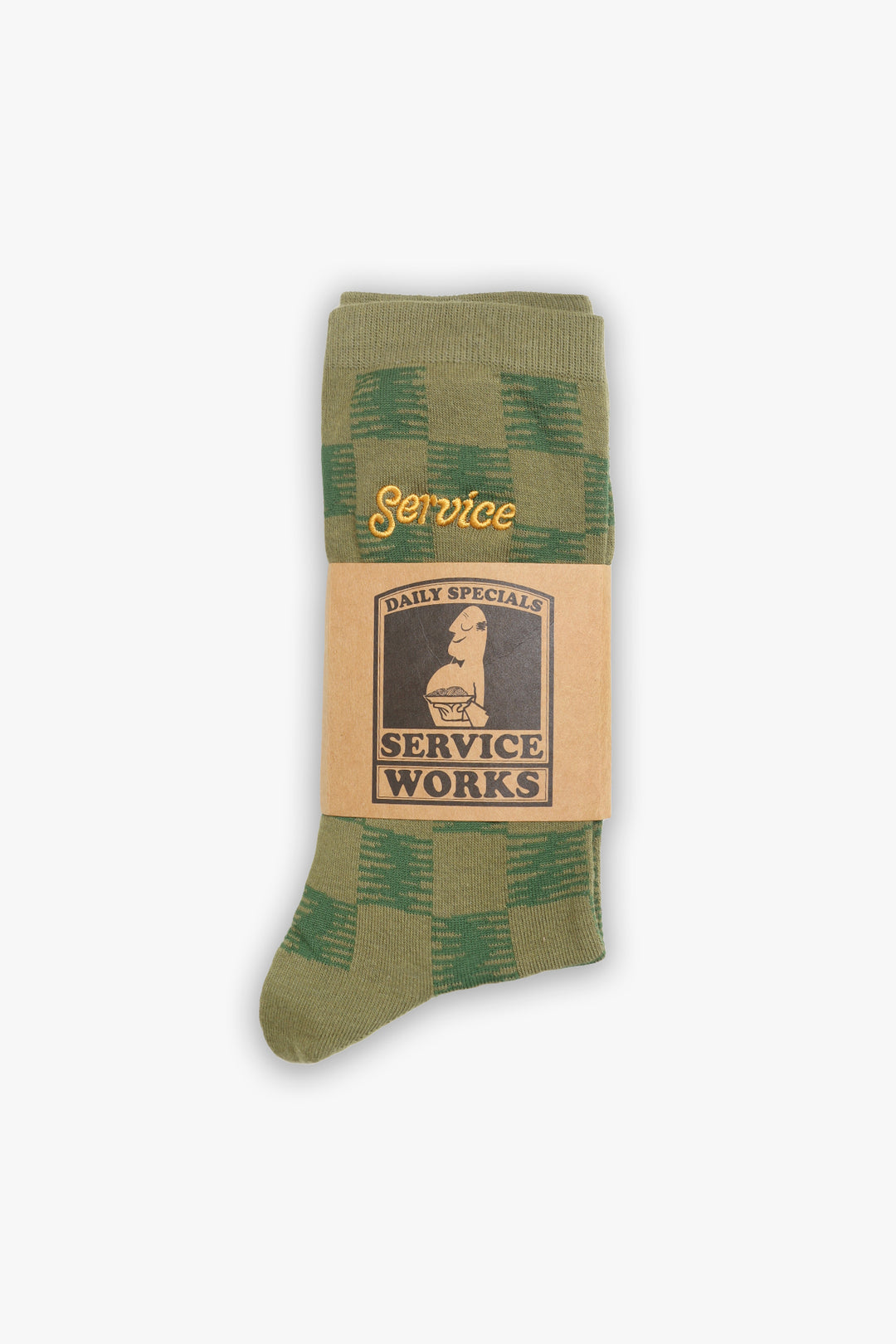 Service Works - Checker Socks - Green