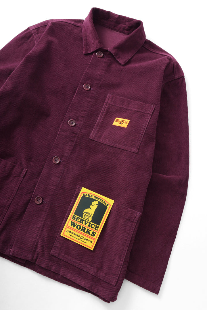 Service Works - Corduroy Chore Shirt - Plum