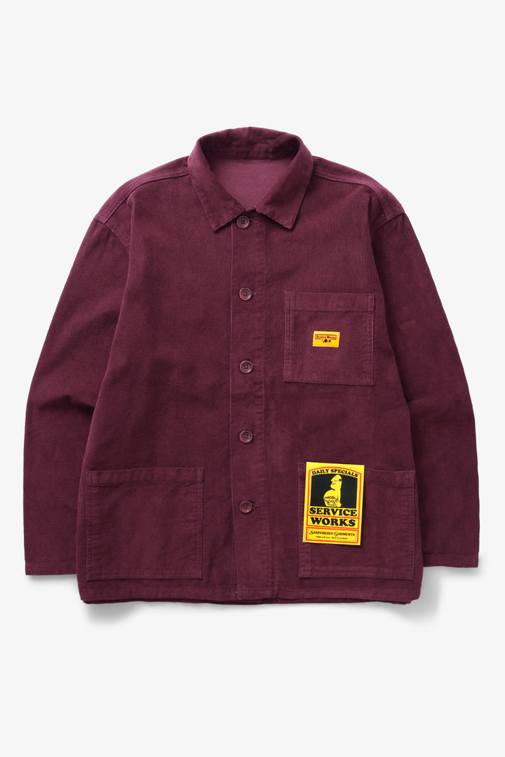 Service Works - Corduroy Chore Shirt - Plum