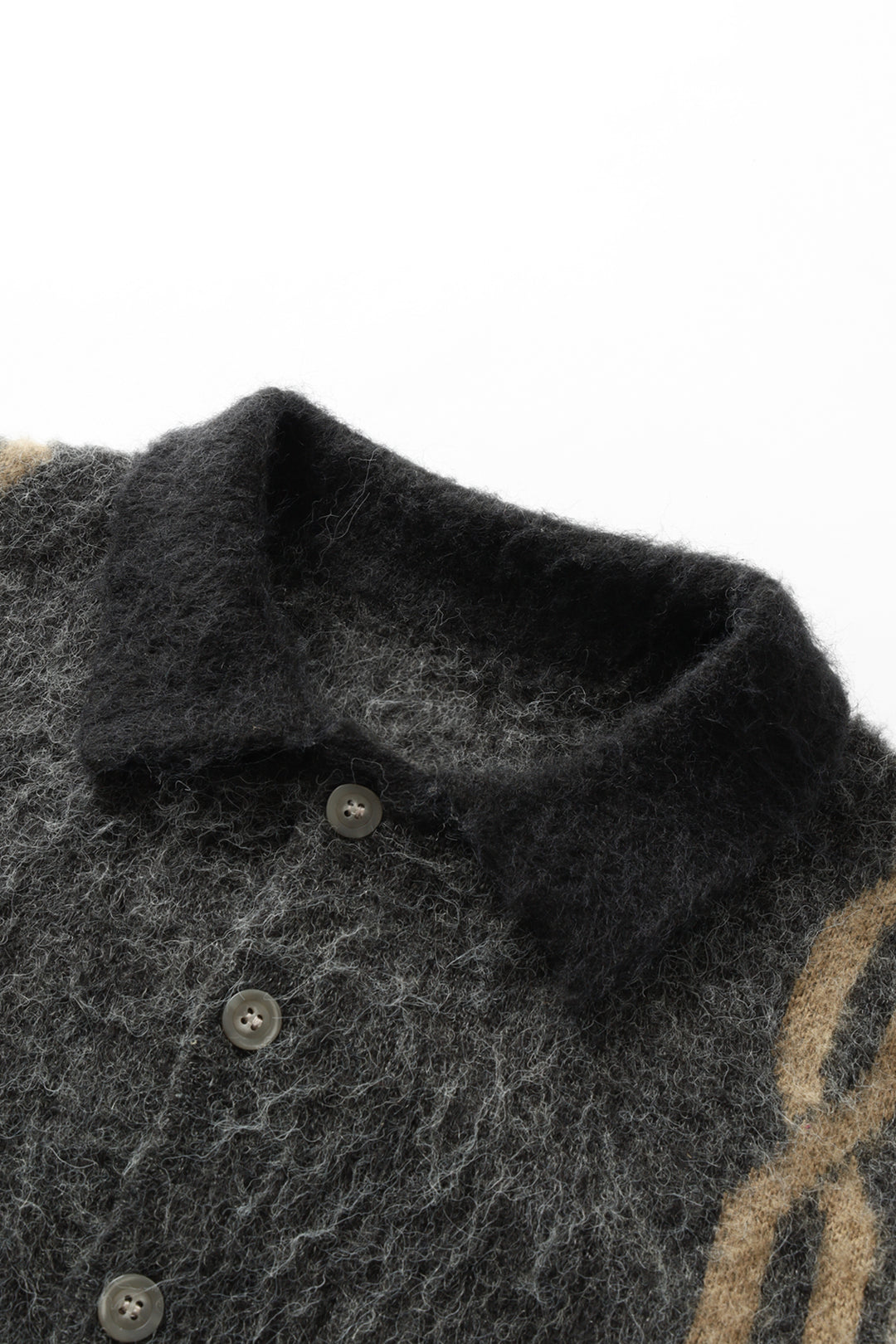 Blacksmith - Chainlink Mohair Cardigan - Grey