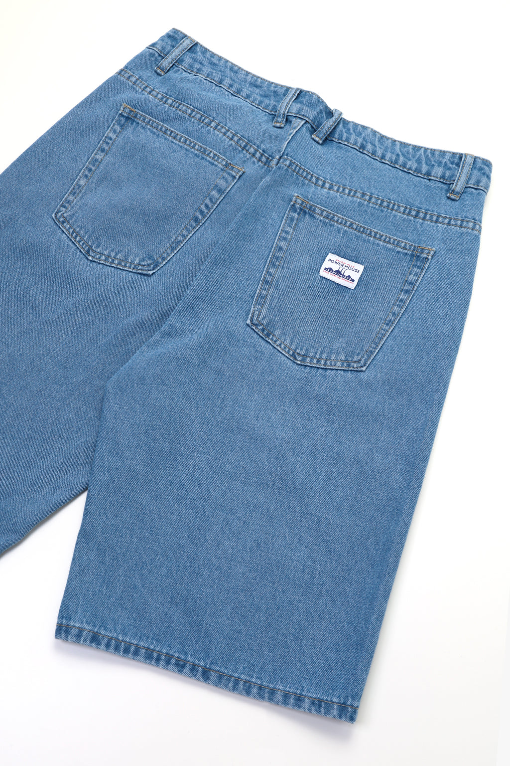 Power House - 90's Denim Shorts - Washed Blue