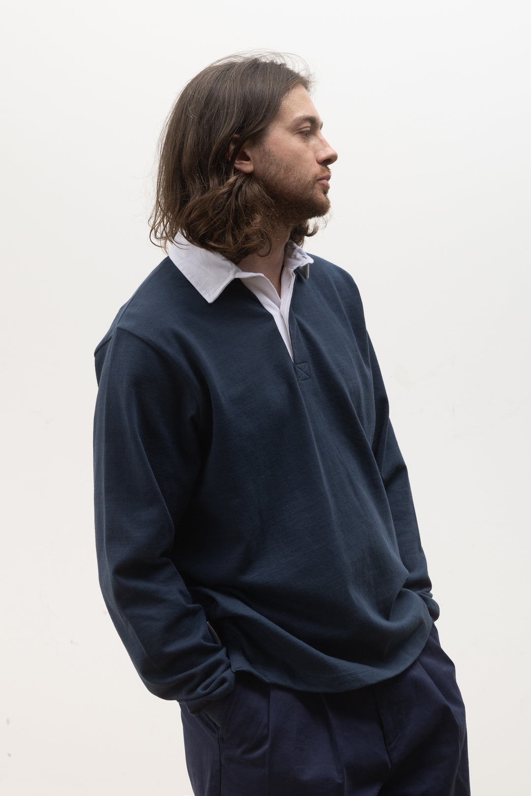 Opensider - Classic Rugby Shirt - Navy