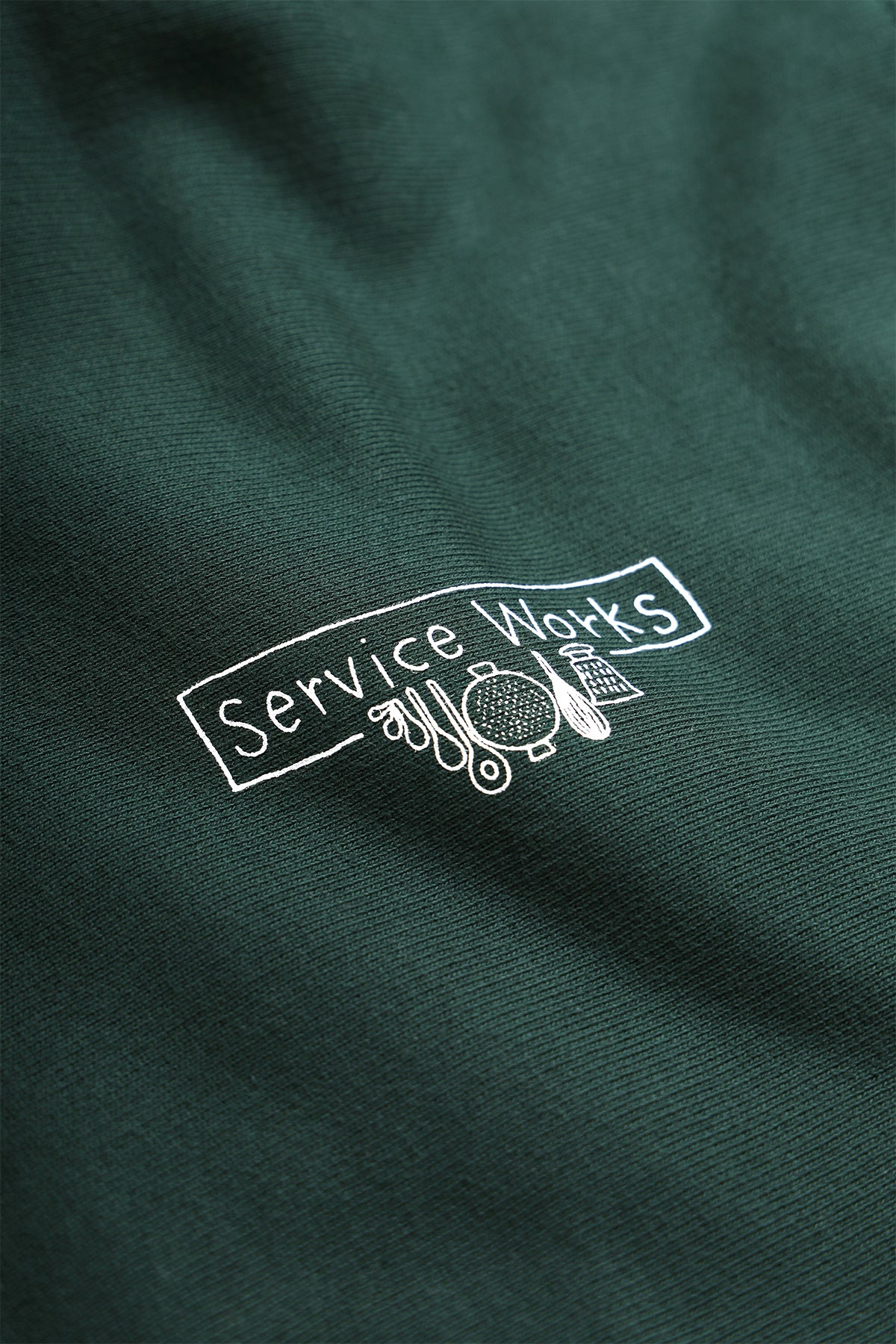 Service Works - 12oz Scribble Logo Hoodie - Forest