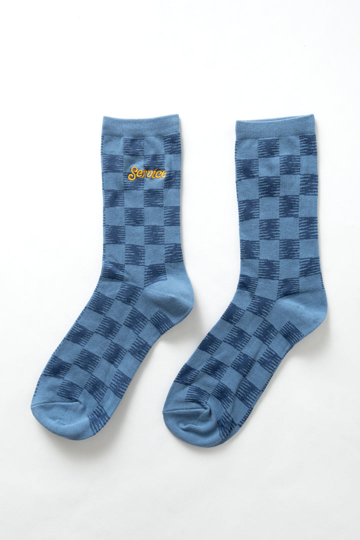 Service Works - Checker Socks - Blue