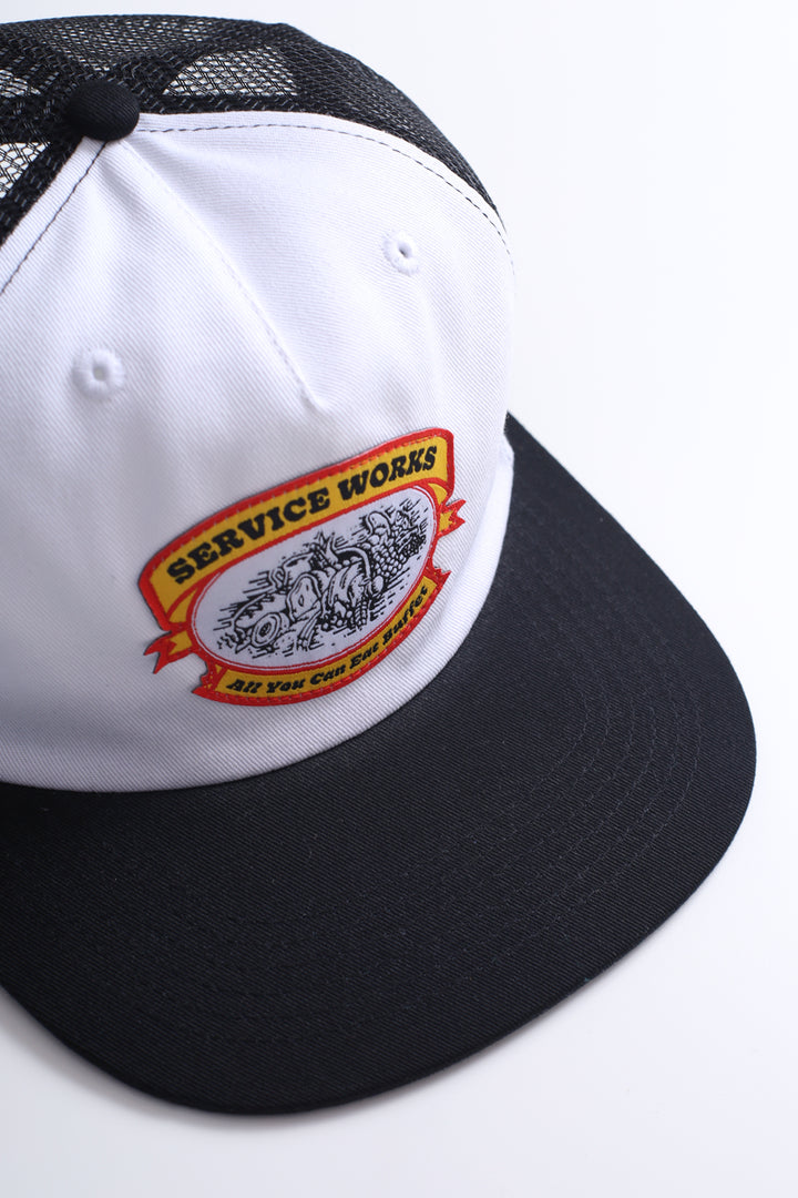 Service Works - All You Can Eat Trucker Cap -  Black/White