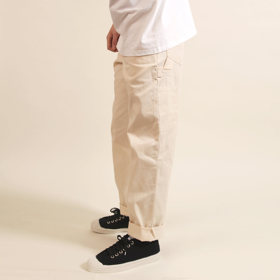 Ace Drop Cloth Tradesman Carpenter Pants - Natural