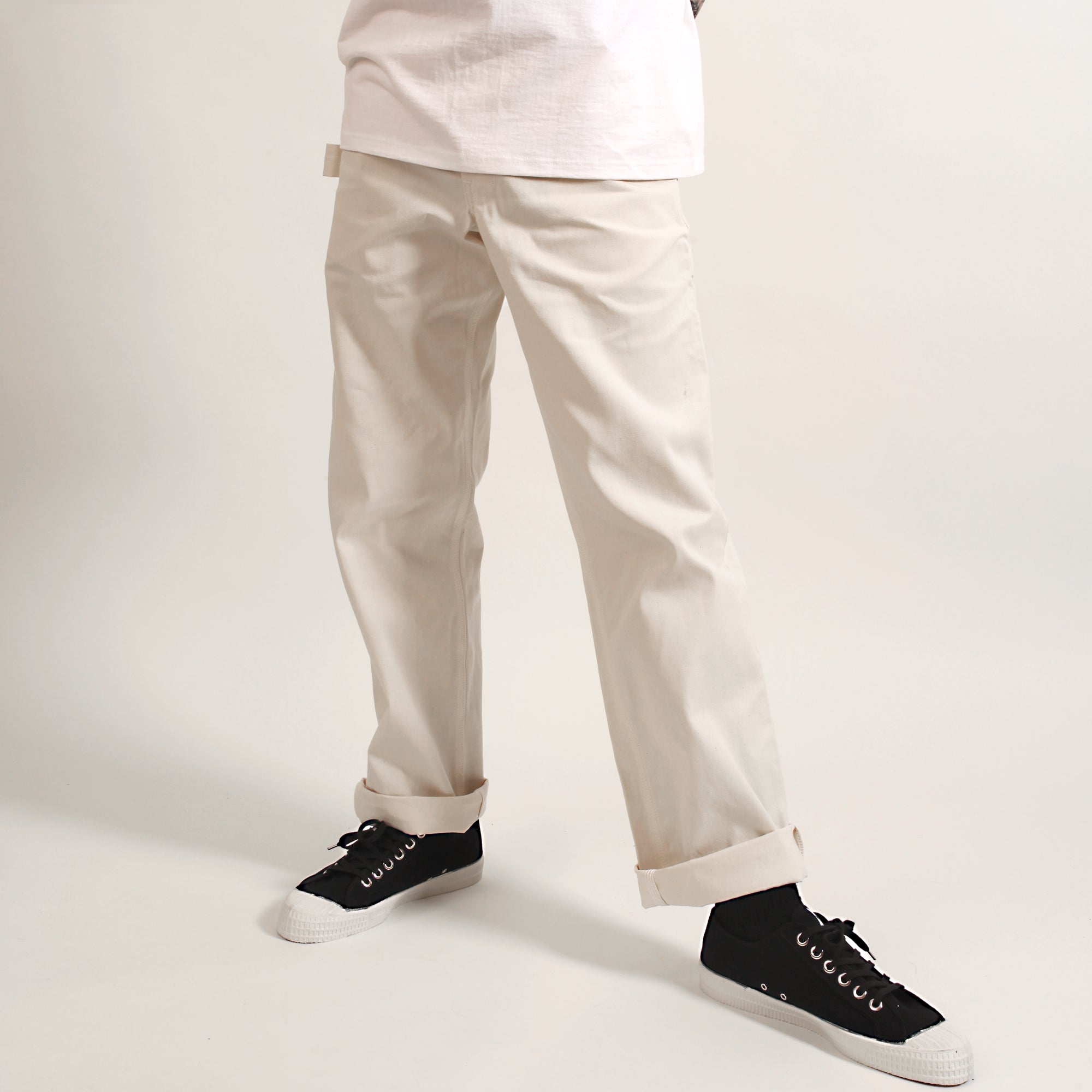 Ace Drop Cloth Tradesman Carpenter Pants - White