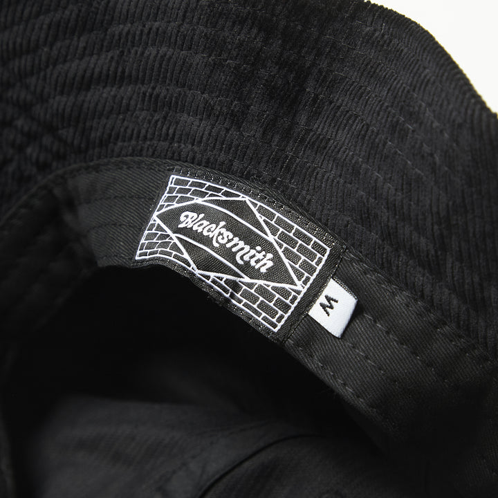 Blacksmith - Corduroy Bell Bucket Hat - Black