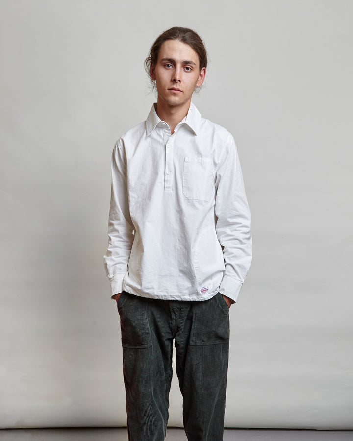 Blacksmith - Washed Popover Shirt - White