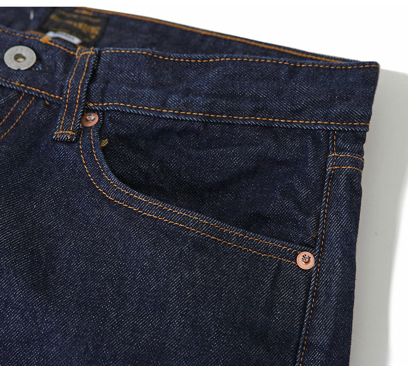 Outstanding & Co. - Tapered Washed Jeans - Indigo