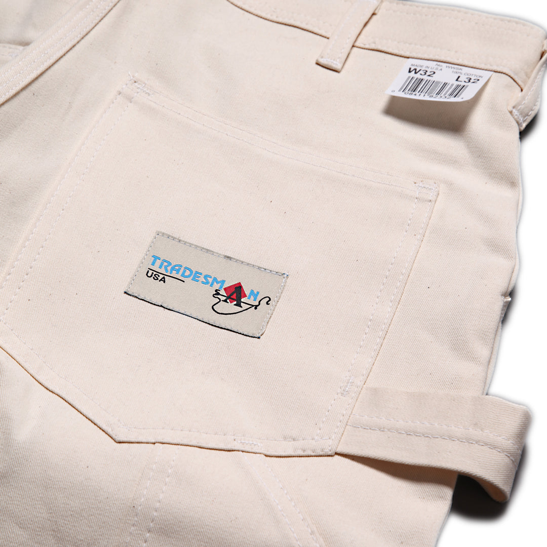 Ace Drop Cloth Tradesman Carpenter Pants - Natural