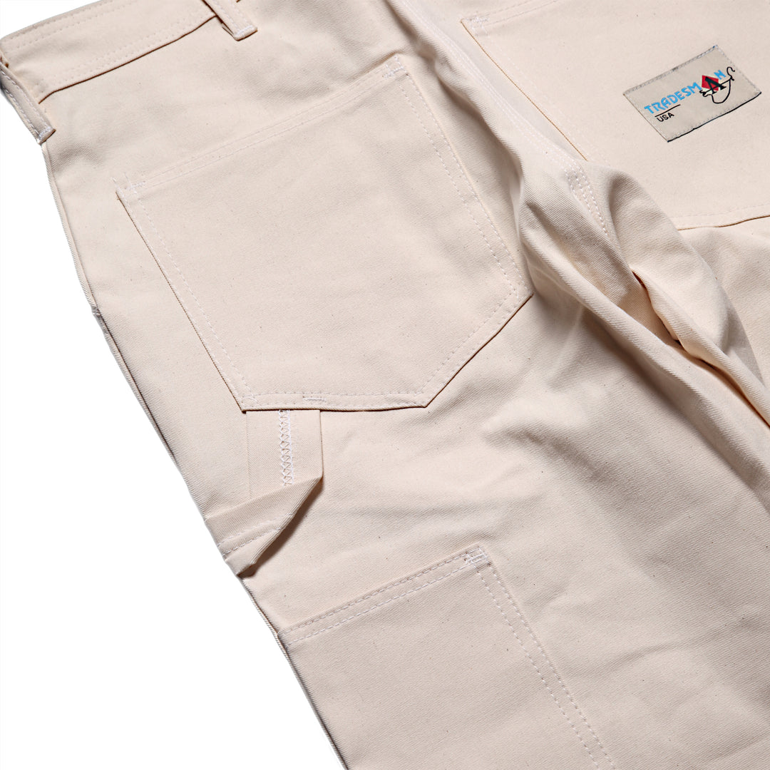 Ace Drop Cloth Tradesman Carpenter Pants - Natural