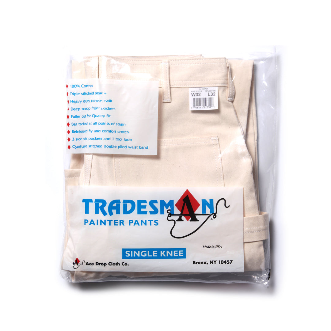 Ace Drop Cloth Tradesman Carpenter Pants - Natural