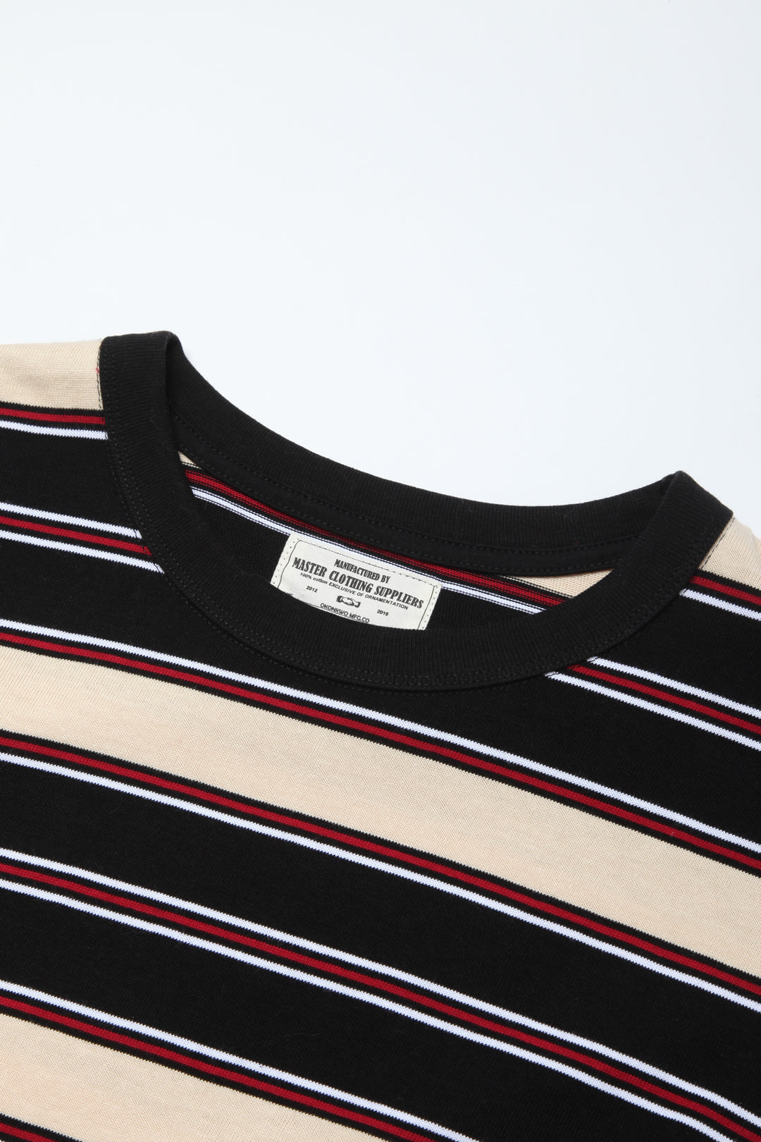 Okonkwo MFG - Long Sleeve Striped Tee - Black/Tan