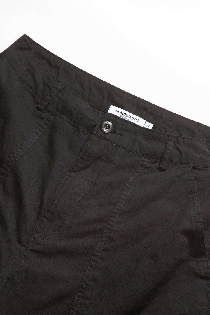Blacksmith - Sateen Fatigue Shorts - Black