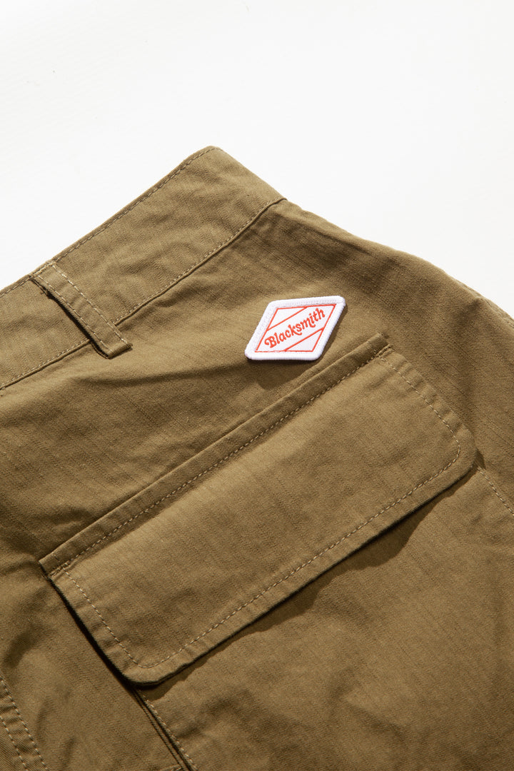 Blacksmith - Sateen Fatigue Shorts - Olive