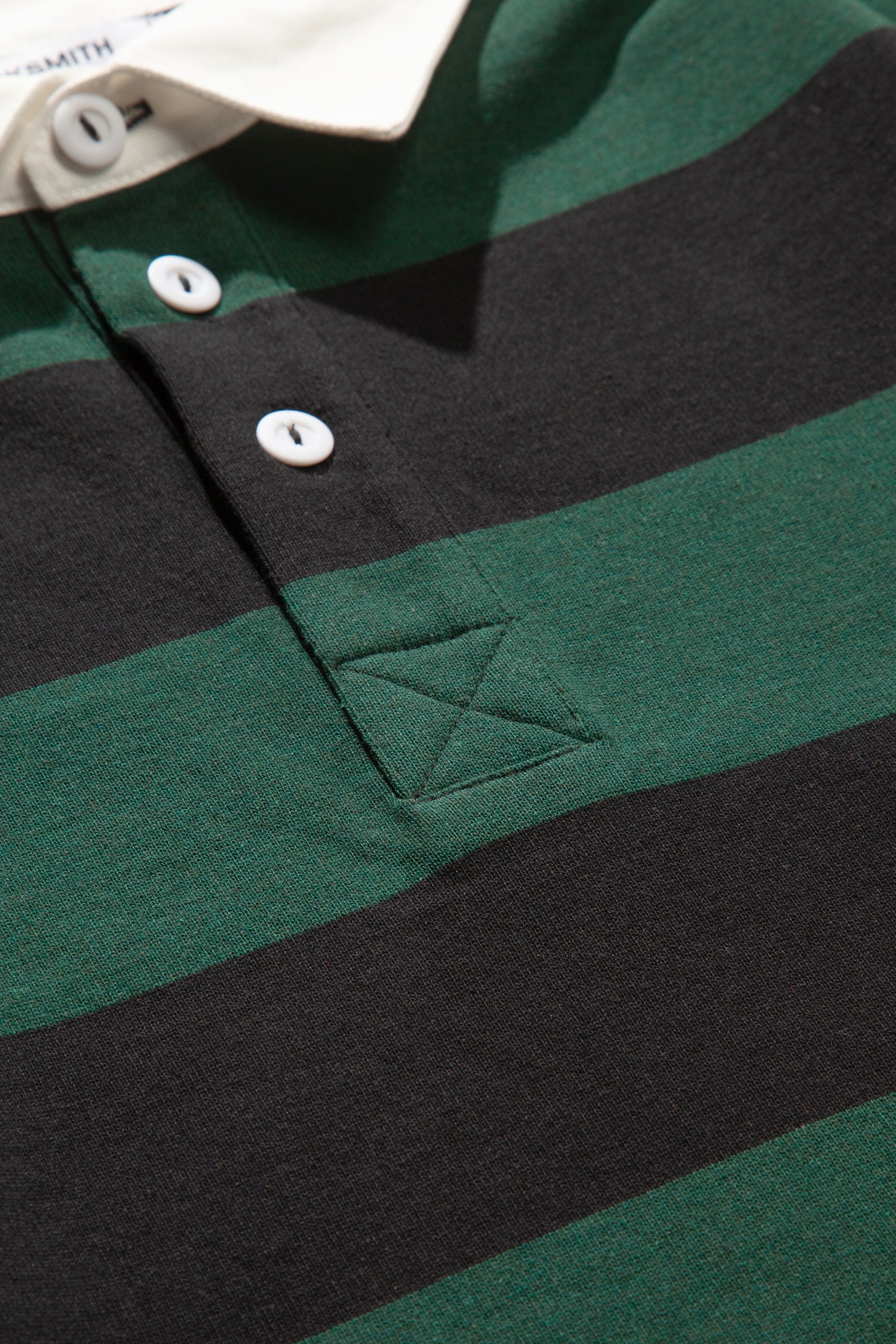 Blacksmith - Yarn Dye Striped Rugby - Forest/Black