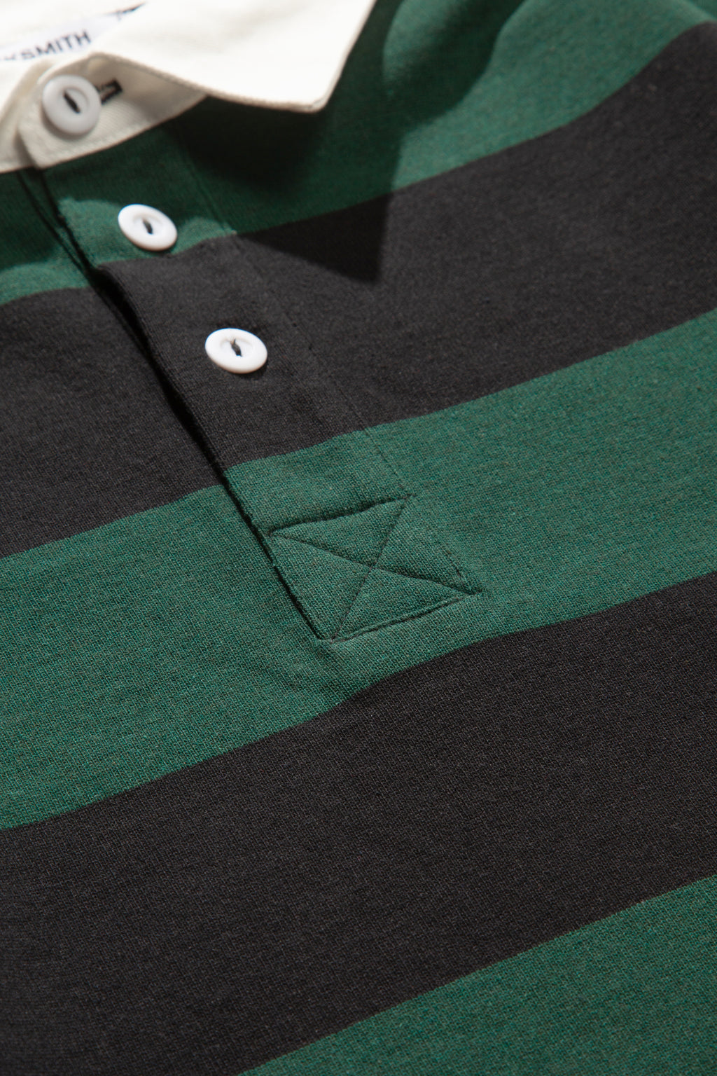 Blacksmith - Yarn Dye Striped Rugby - Forest/Black